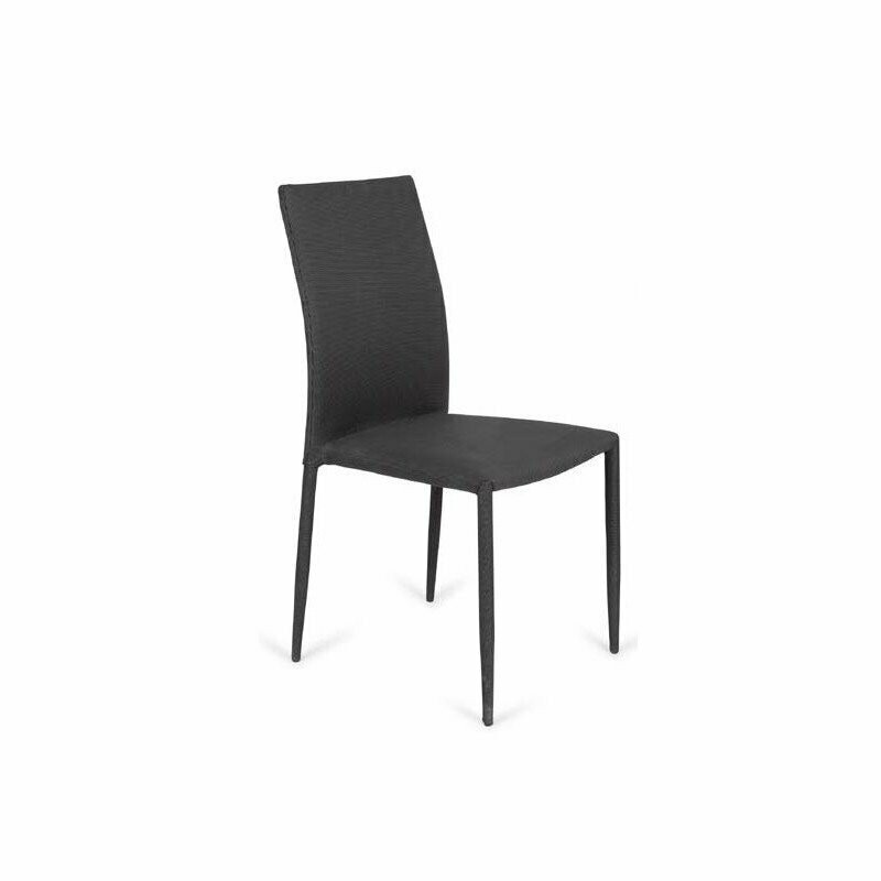 Silla comedor Vigo tapizada gris antracita apilable