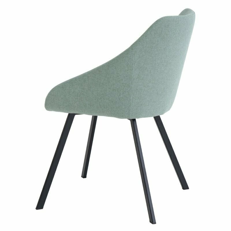 Silla comedor tapizada menta patas de metal Lanna