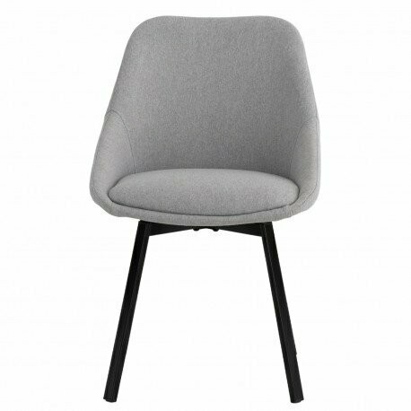 Silla comedor giratoria tapizada patas metal Amelie