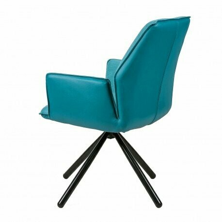 Silla comedor con brazos giratoria tapizada estilo industrial Carlyn