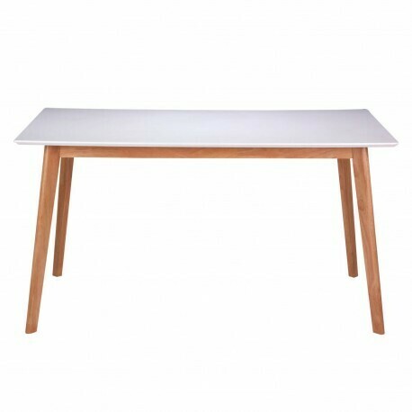 Mesa comedor fija Alice 120 cm roble/blanco estilo nórdico