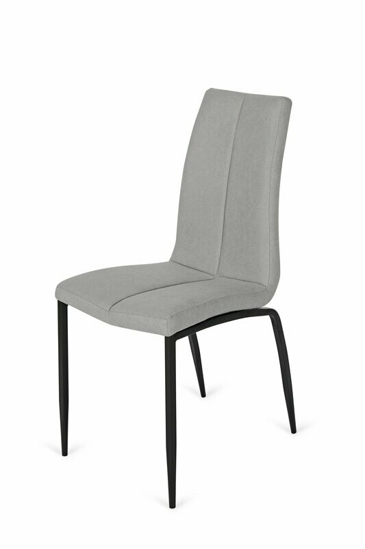Silla comedor Ronda tapizada patas negras estilo industrial
