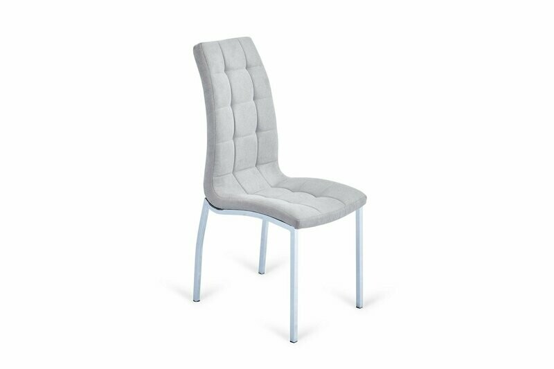 Silla comedor San Sebastián tela patas cromadas