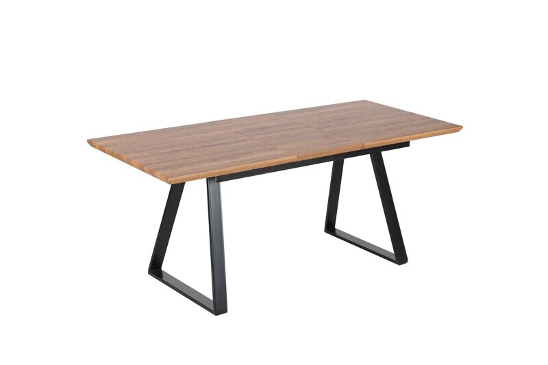 Mesa comedor extensible NESTO nogal 140 × 80 estilo industrial