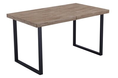 Mesa comedor extensible STEVE 140 x 80 madera y metal estilo industrial