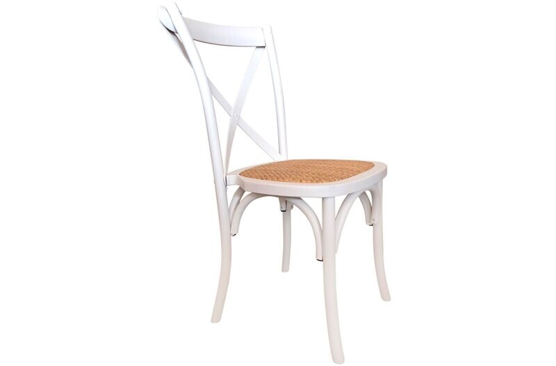 Silla comedor Provenza madera y ratán estilo vintage