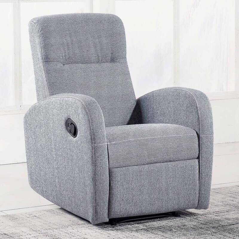 Sillón relax automático HOME tapizado gris