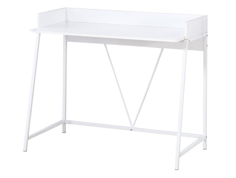 Escritorio BLANCO estructura metálica blanca estilo moderno