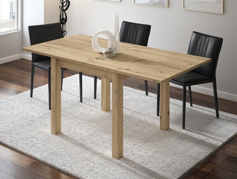 Mesa comedor extensible 100 de 80 x 90 cm estilo moderno