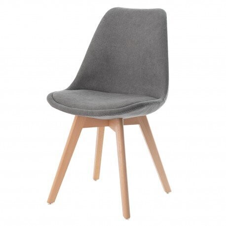 Silla comedor MILENA tapizada patas madera estilo nordico