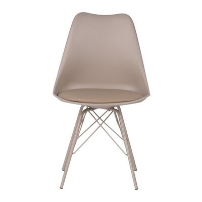 SILLA COMEDOR KENDRA POLIPROPILENO ASIENTO ACOLCHADO ESTILO NORDICO