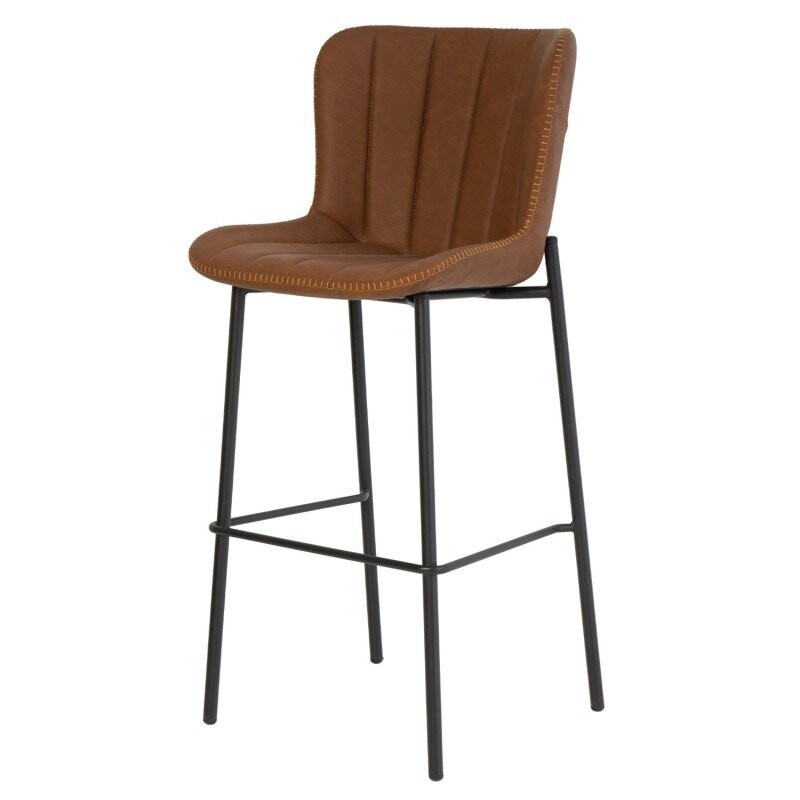 Taburete RILEY polipiel estructura de metal estilo vintage
