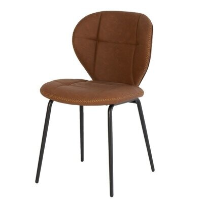 Silla comedor DAFNE estilo vintage polipiel y metal.