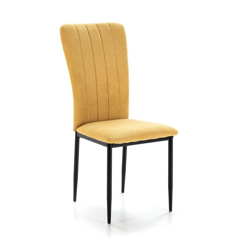 Silla comedor HOLLY tapizada pata negra estilo industrial