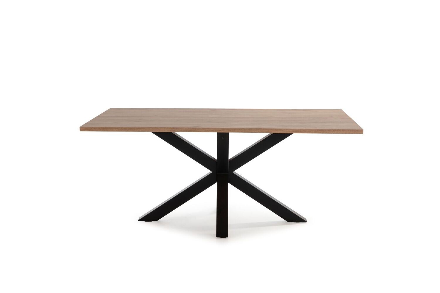 Mesa comedor Comba 180 x 100 roble y metal estilo industrial