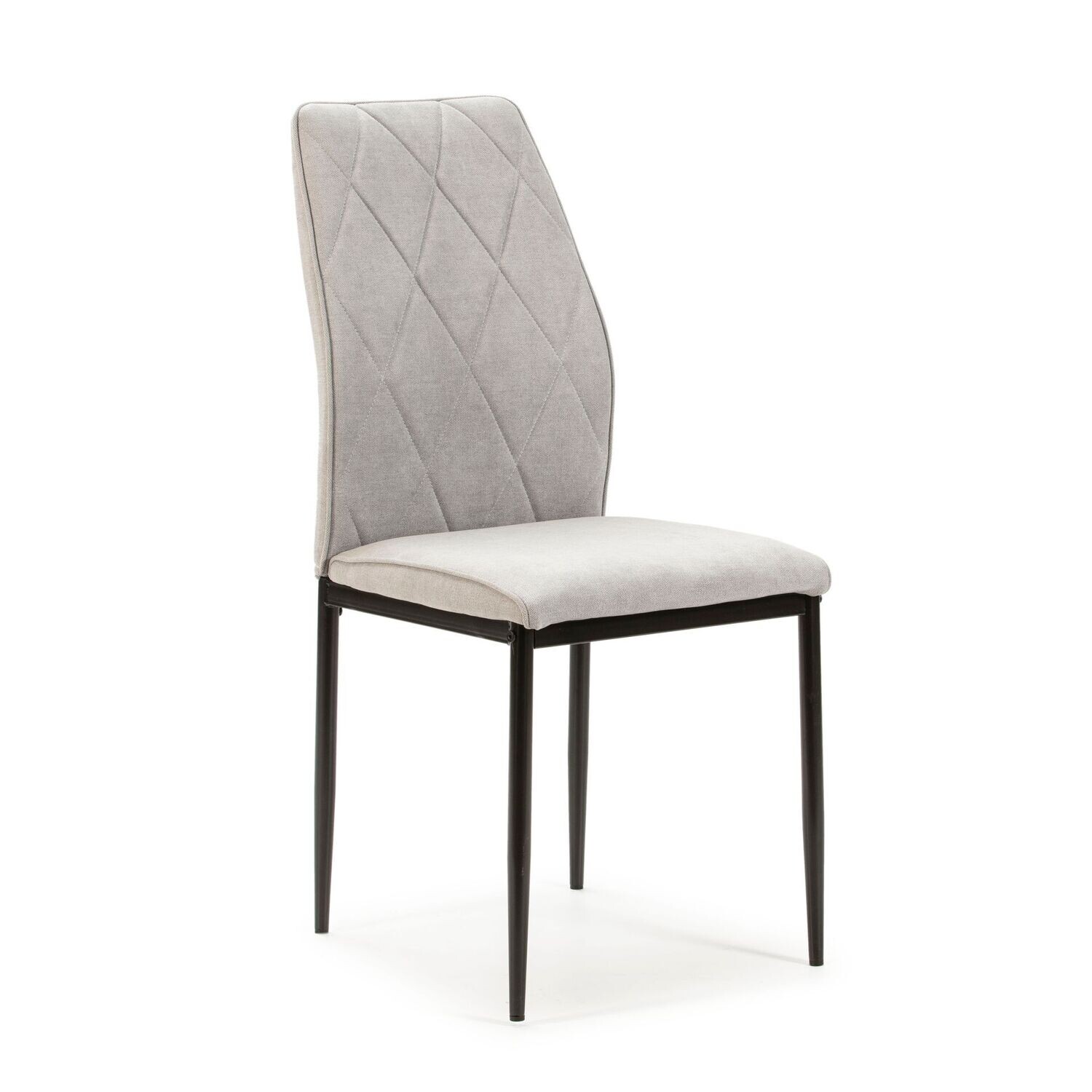 Silla comedor ATENAS tapizada patas metálicas estilo moderno