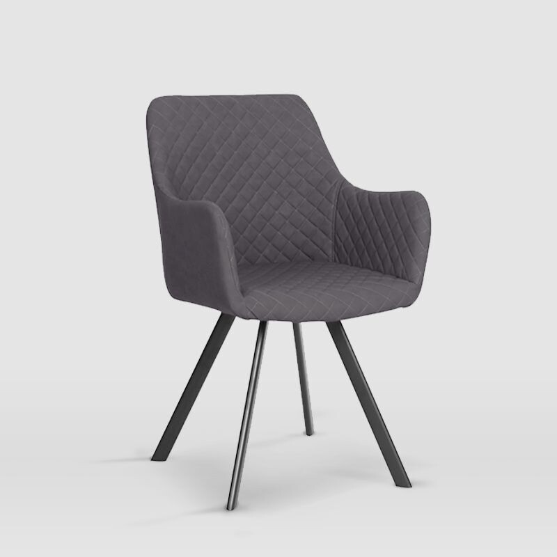 Sillon de comedor Bibiana estilo industrial tapizado en simil piel