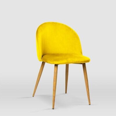 SILLA COMEDOR MERCEDES TERCIOPELO PATAS MADERA ESTILO NORDICO