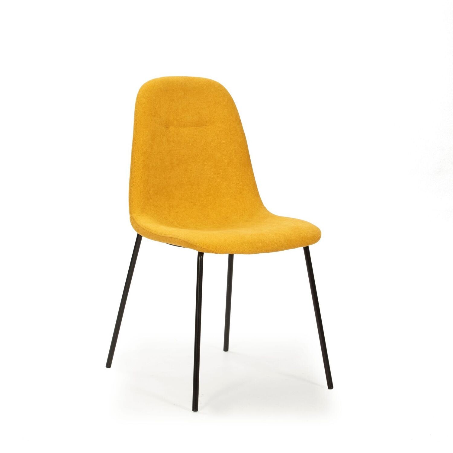 Silla comedor RENNE tapizada patas de metal estilo industrial