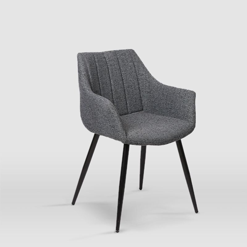 Silla comedor RENATA con brazos tapizada patas de metal