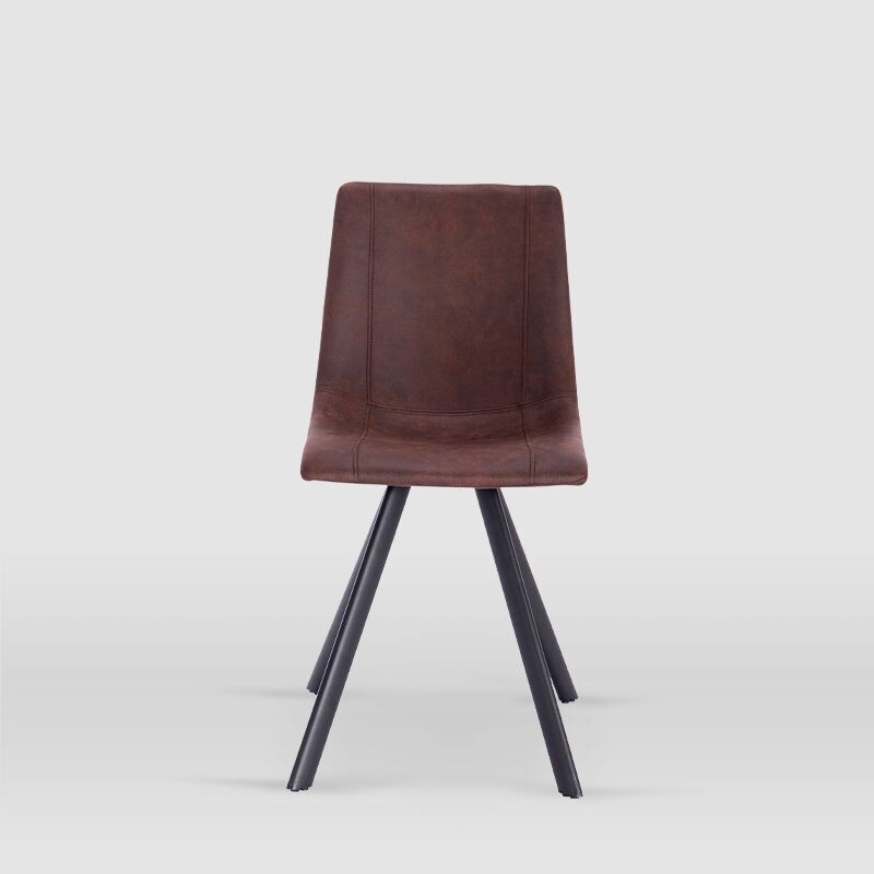 Silla comedor IRMA chocolate vintage patas de metal