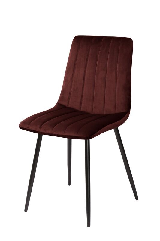 SILLA COMEDOR IRIA TERCIOPELO VELVET PATAS NEGRAS