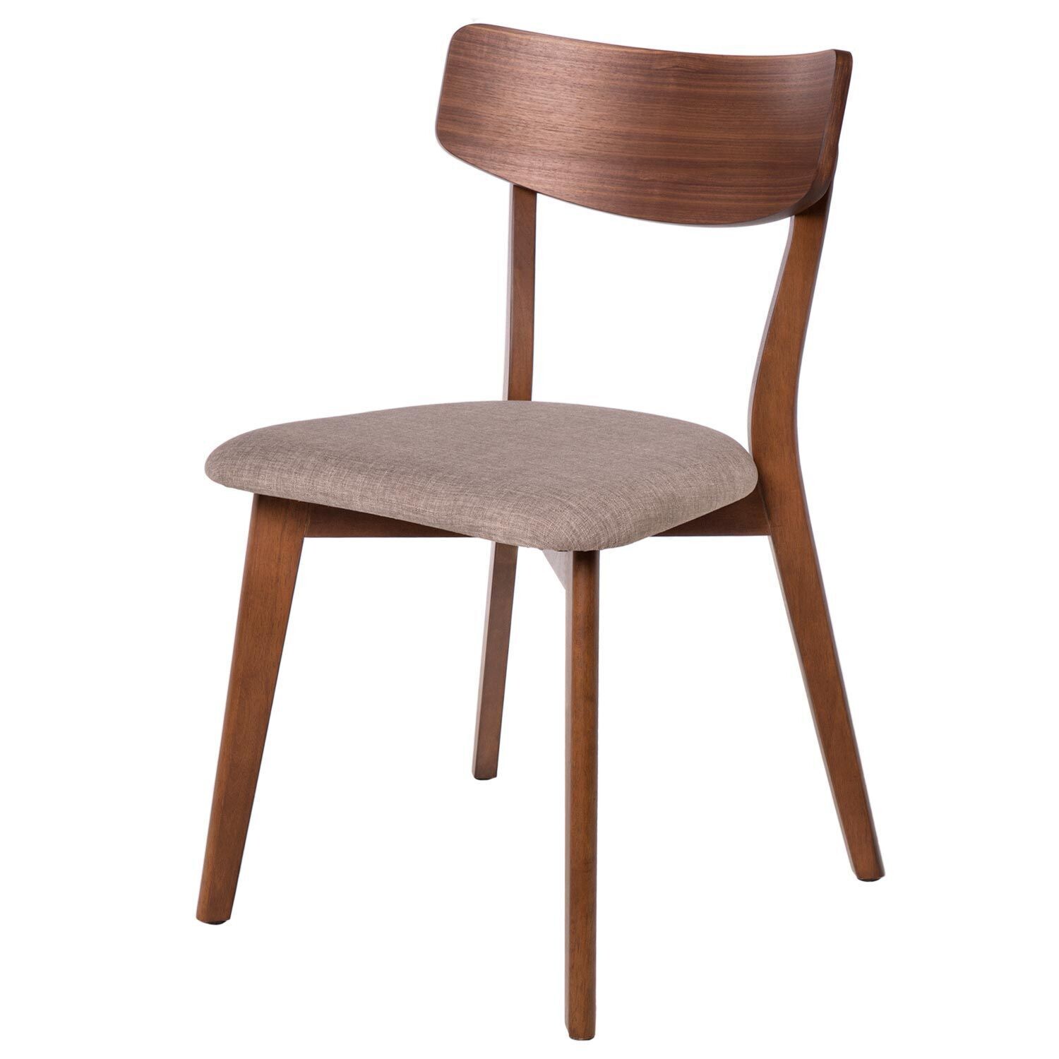 Silla comedor KEIRA tapizada nogal estilo moderno