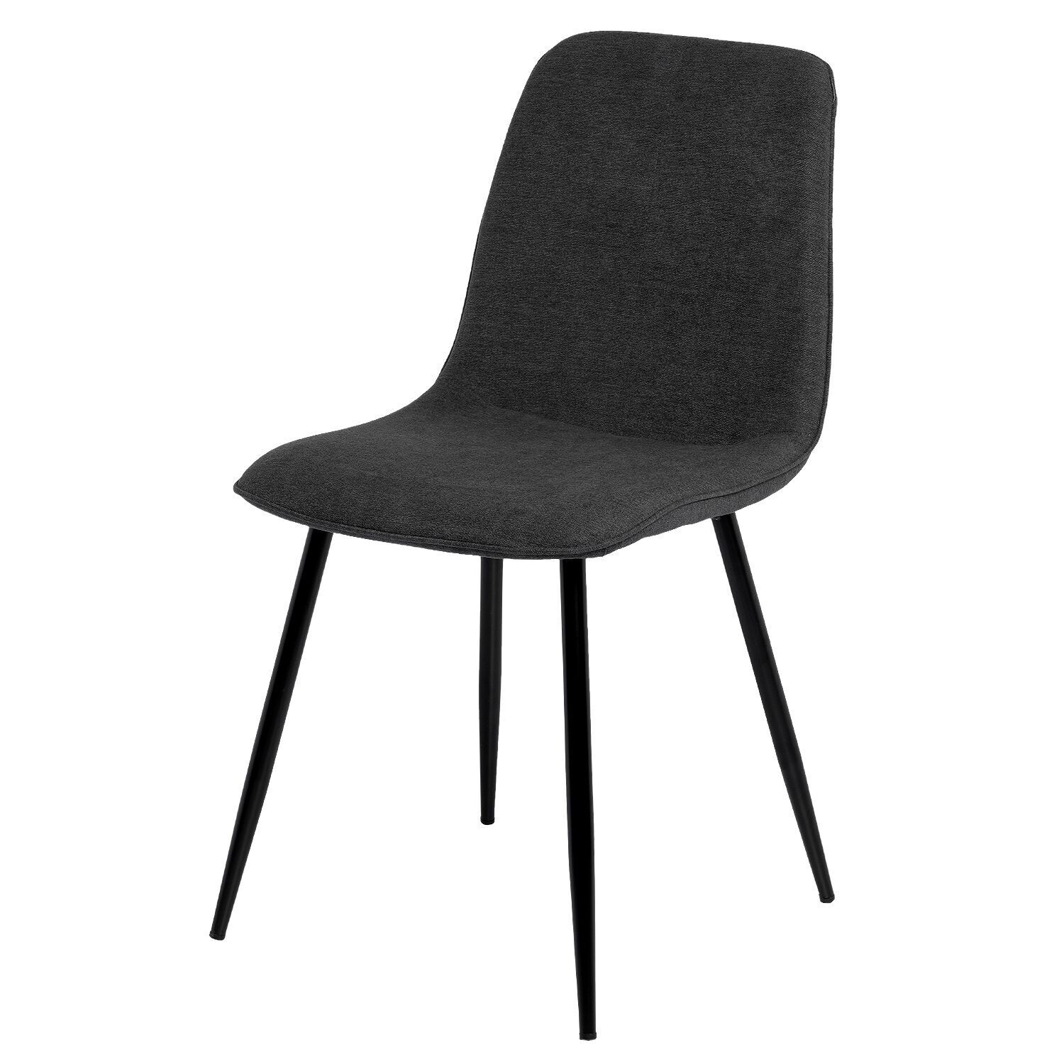 Silla comedor MARLEEN tapizada patas metálicas estilo industrial