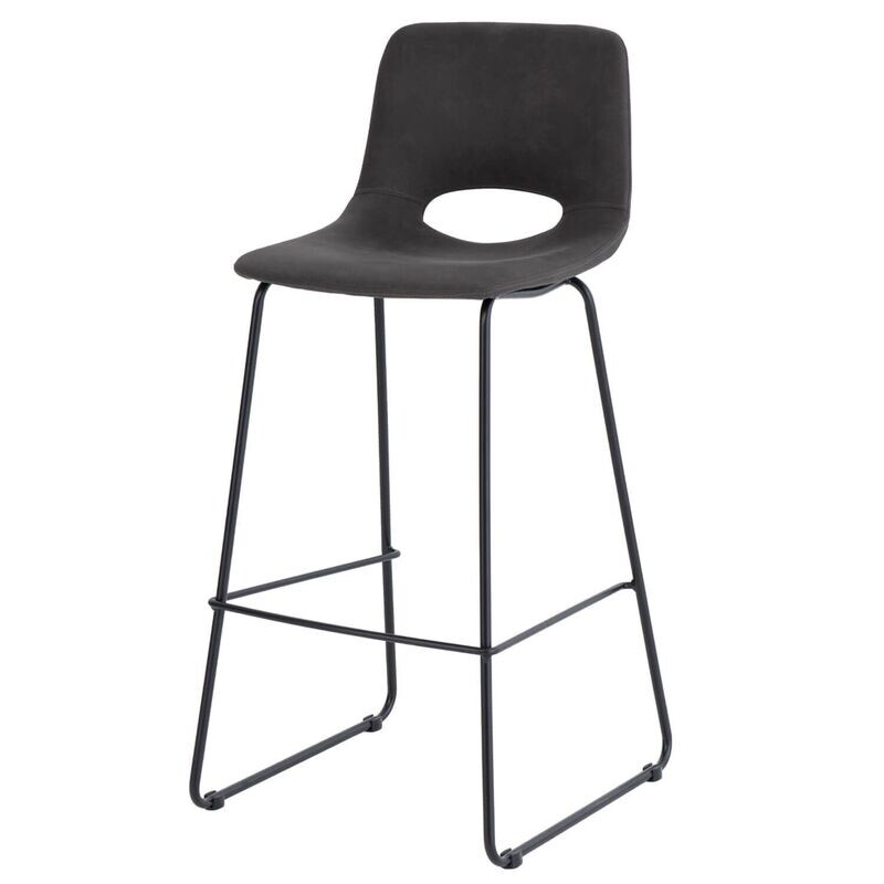 Taburete Aato ROWAN tapizado efecto cuero estilo industrial
