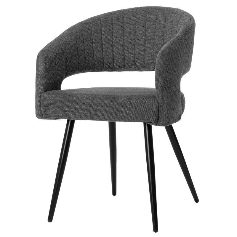 Silla comedor KORA tapizada patas metálicas estilo industrial