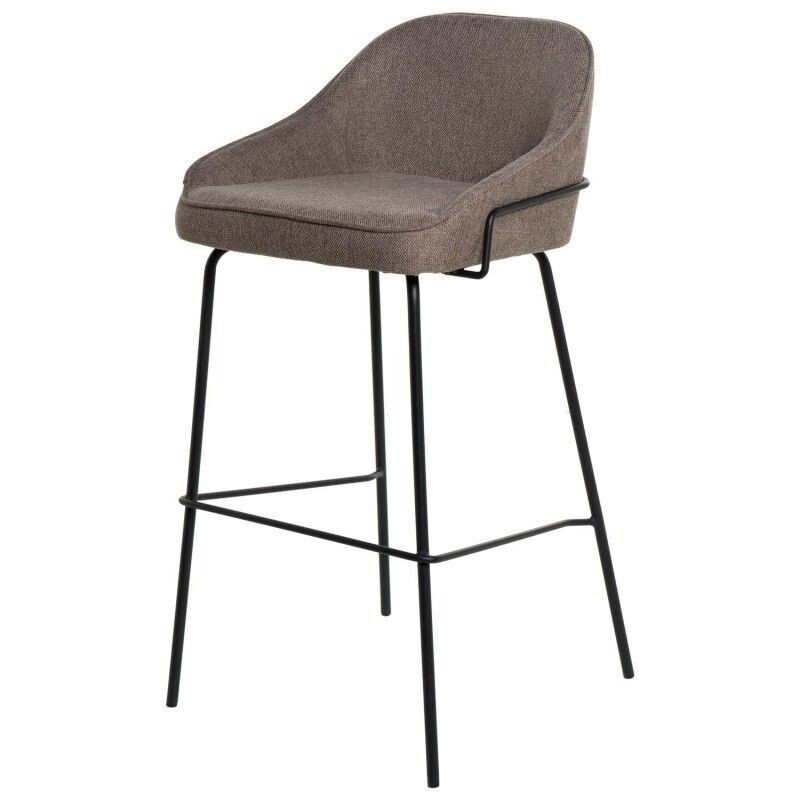 Taburete alto LOUIS tapizado y metal estilo industrial