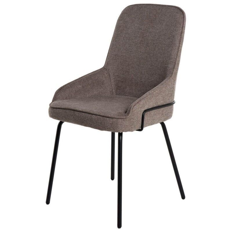 Silla comedor GWEN tapizada patas metálicas estilo industrial