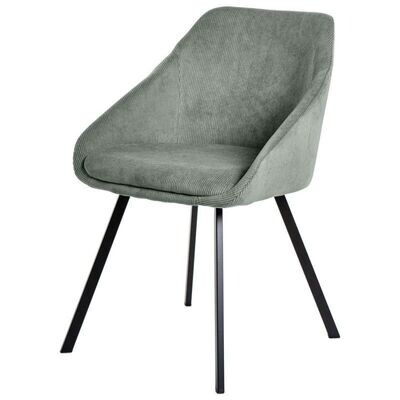 Silla de Comedor MACIE – Tapizada con Patas Metálicas, Estilo Industrial