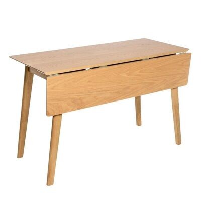 Mesa Abatible de Madera de Hevea Modelo TORI – color Roble
