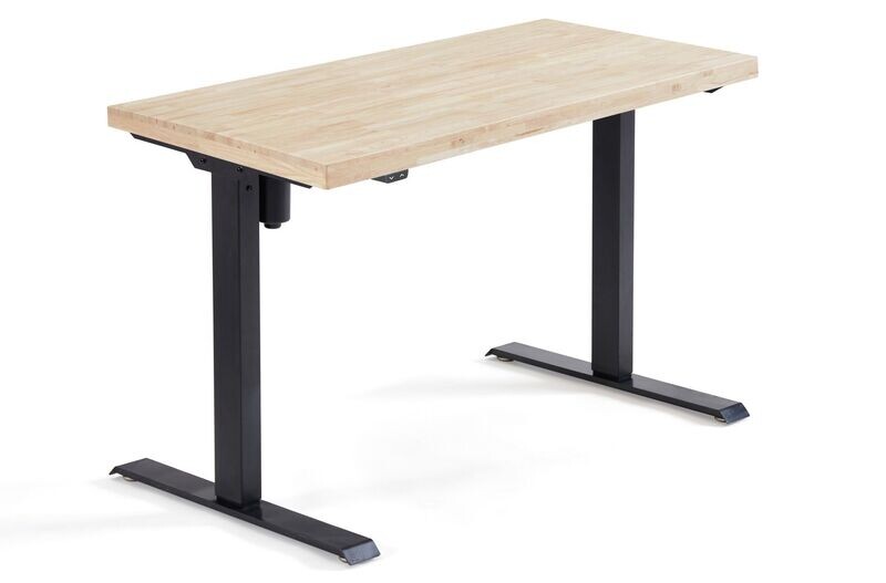 Mesa escritorio/despacho motorizada elevable Stand 140 x 70 roble nordish/negro