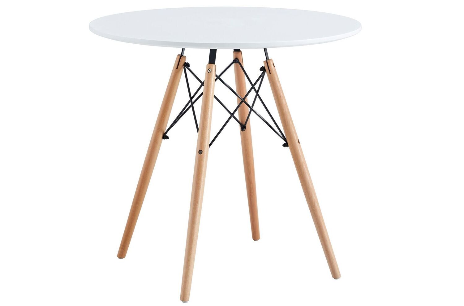 MESA DE COMEDOR ESTILO NORDICO REDONDA TOWER 80 CM BLANCA