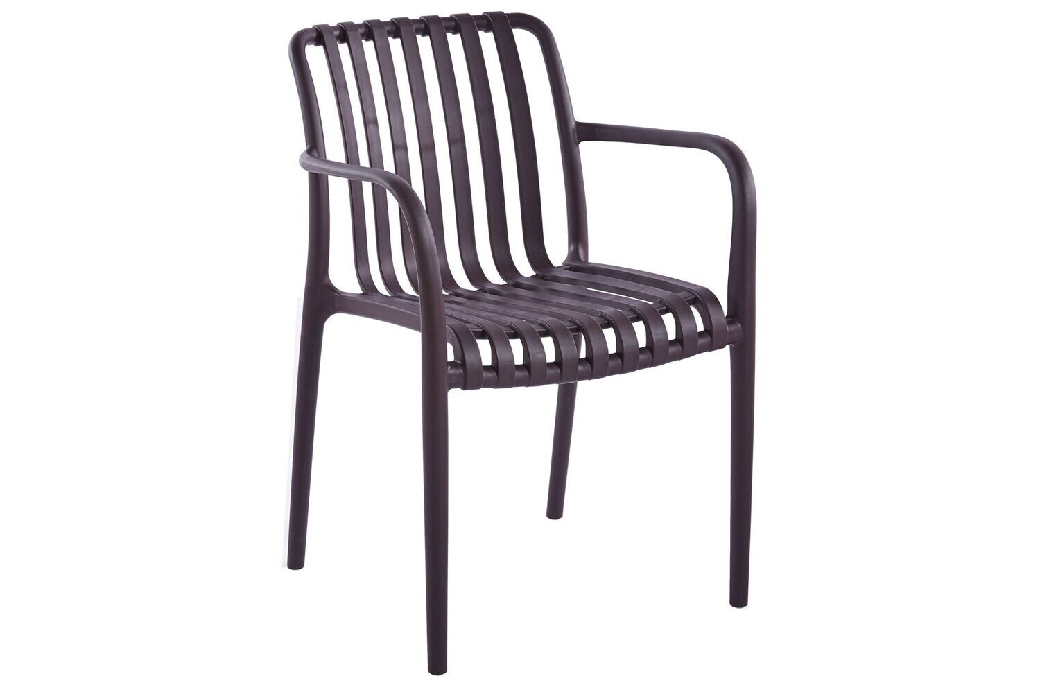 Sillón con brazos polipropileno IVONE tabaco estilo moderno