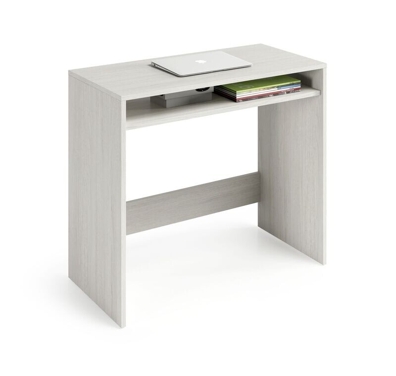 Mesa de estudio con hueco Desk estilo moderno blanco alpes