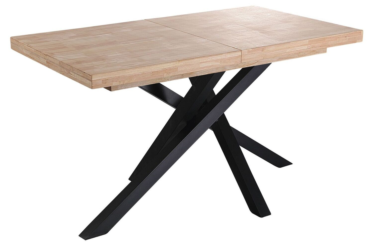 Mesa comedor extensible XENA 140 x 90 cm roble estilo industrial