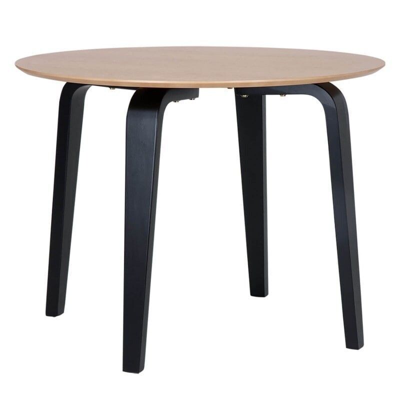 Mesa comedor rendonda Nora 100 cm madera y metal estilo industrial