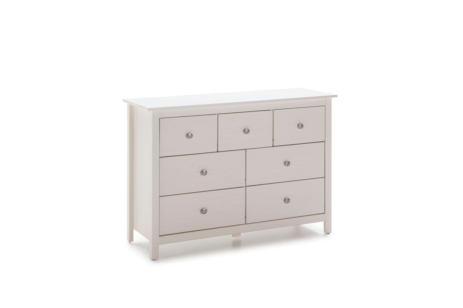 Cómoda Berna 4 + 3 cajones blanco estilo nórdico