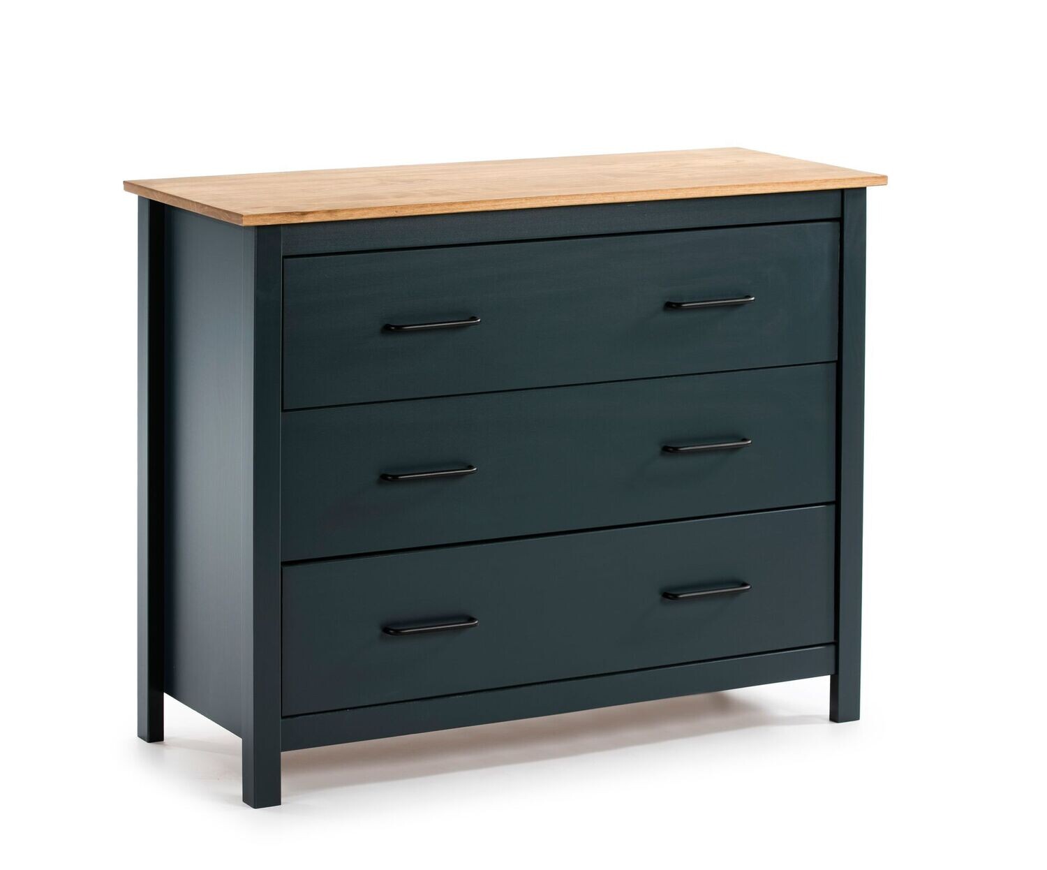 Comoda Miranda 3 cajones azul/cera estilo nordico