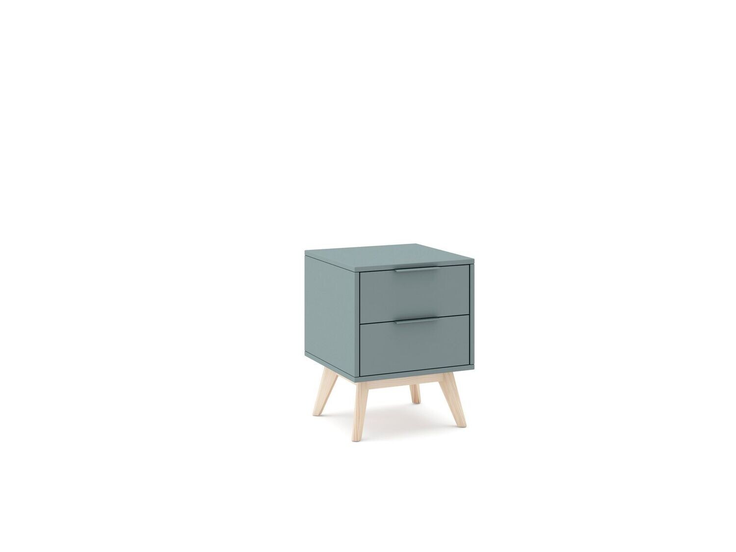 Mesita de noche Pisco 2 cajones verde kaki/cera estilo nordico