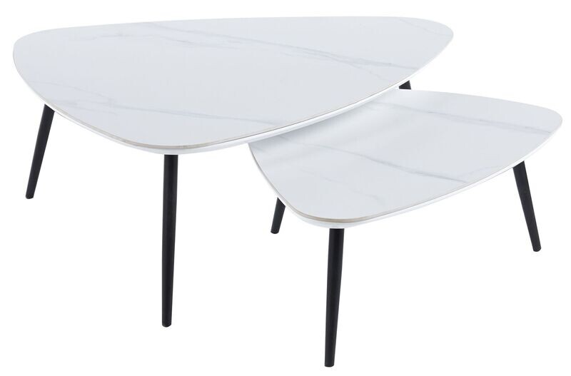 Set de mesas nido Ibiza ceramic blanca/negro