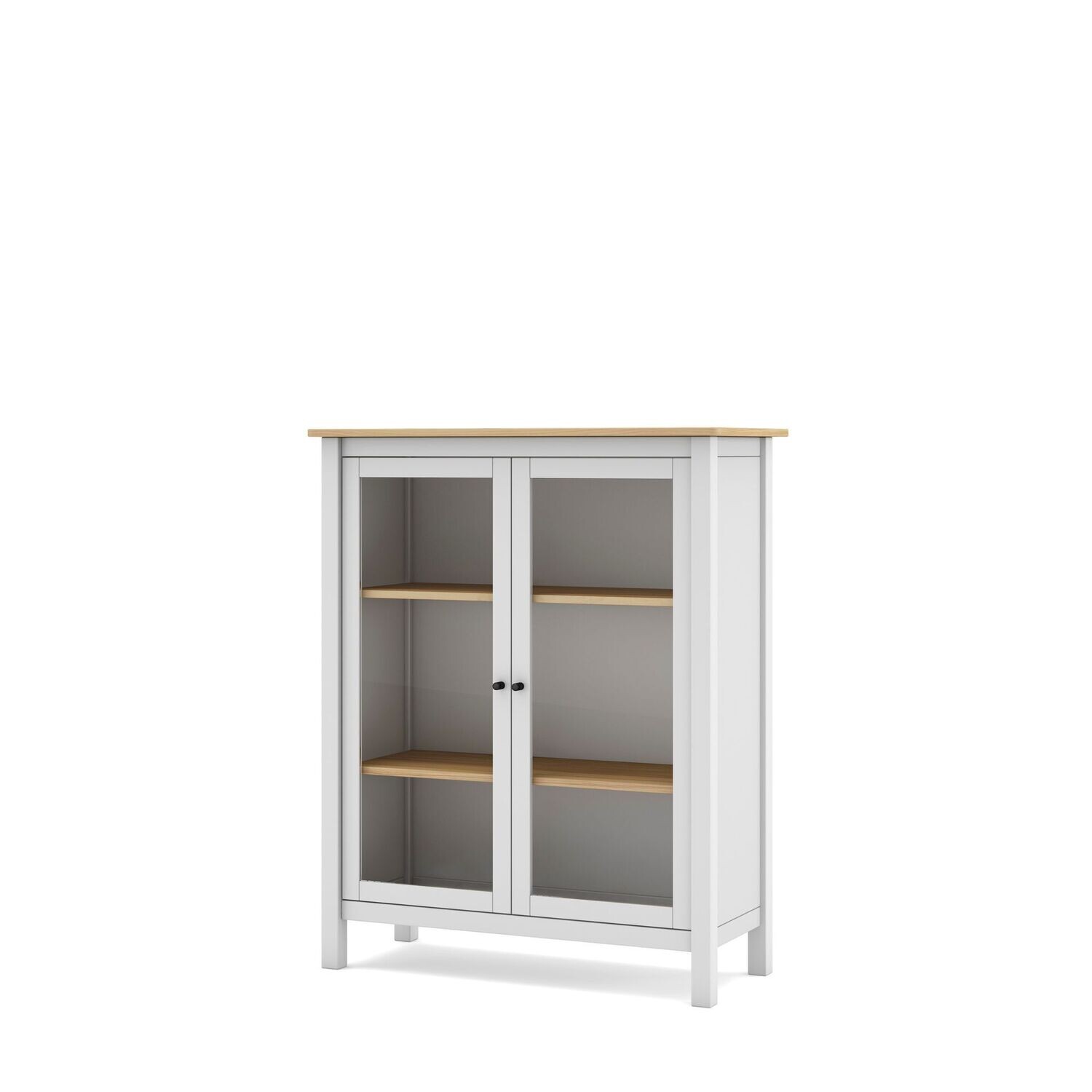 Vitrina MISTI 2 puertas blanco/roble estilo nórdico