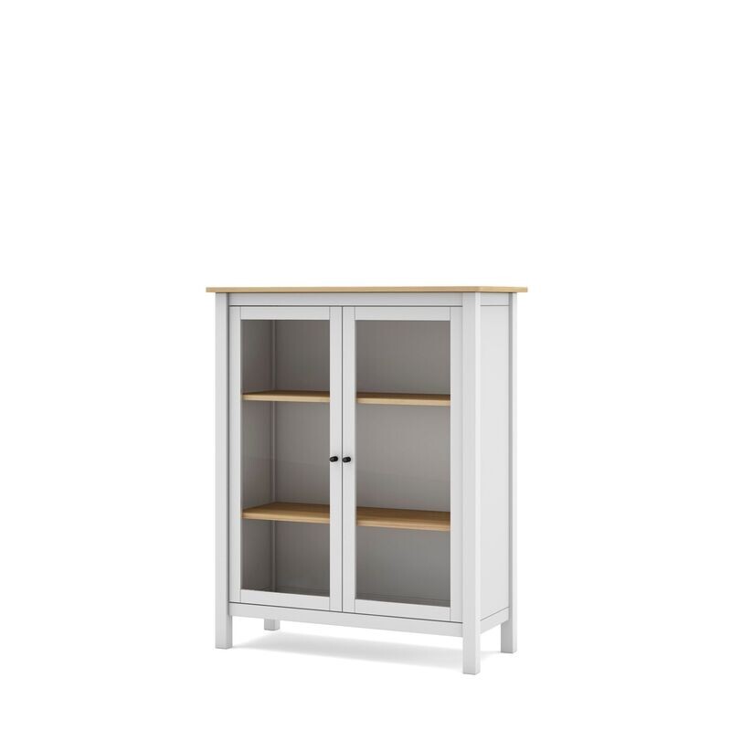 Vitrina MISTI 2 puertas blanco/roble estilo nórdico