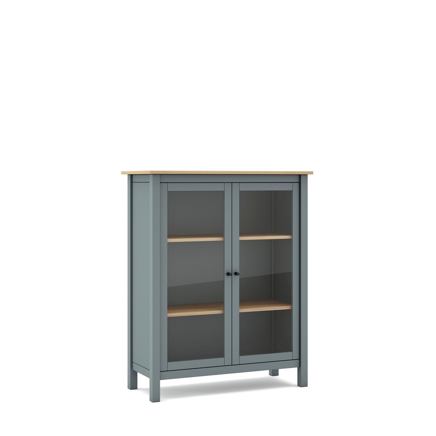 Vitrina MISTI 2 puertas verde kaki/roble estilo nórdico