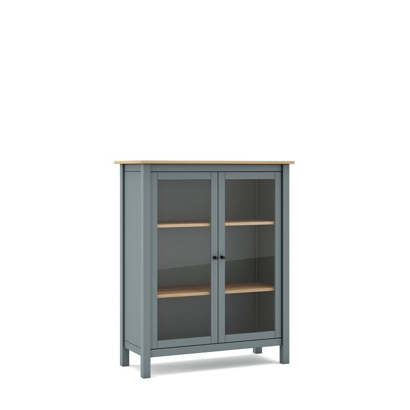 Vitrina MISTI 2 puertas verde kaki/roble estilo nórdico