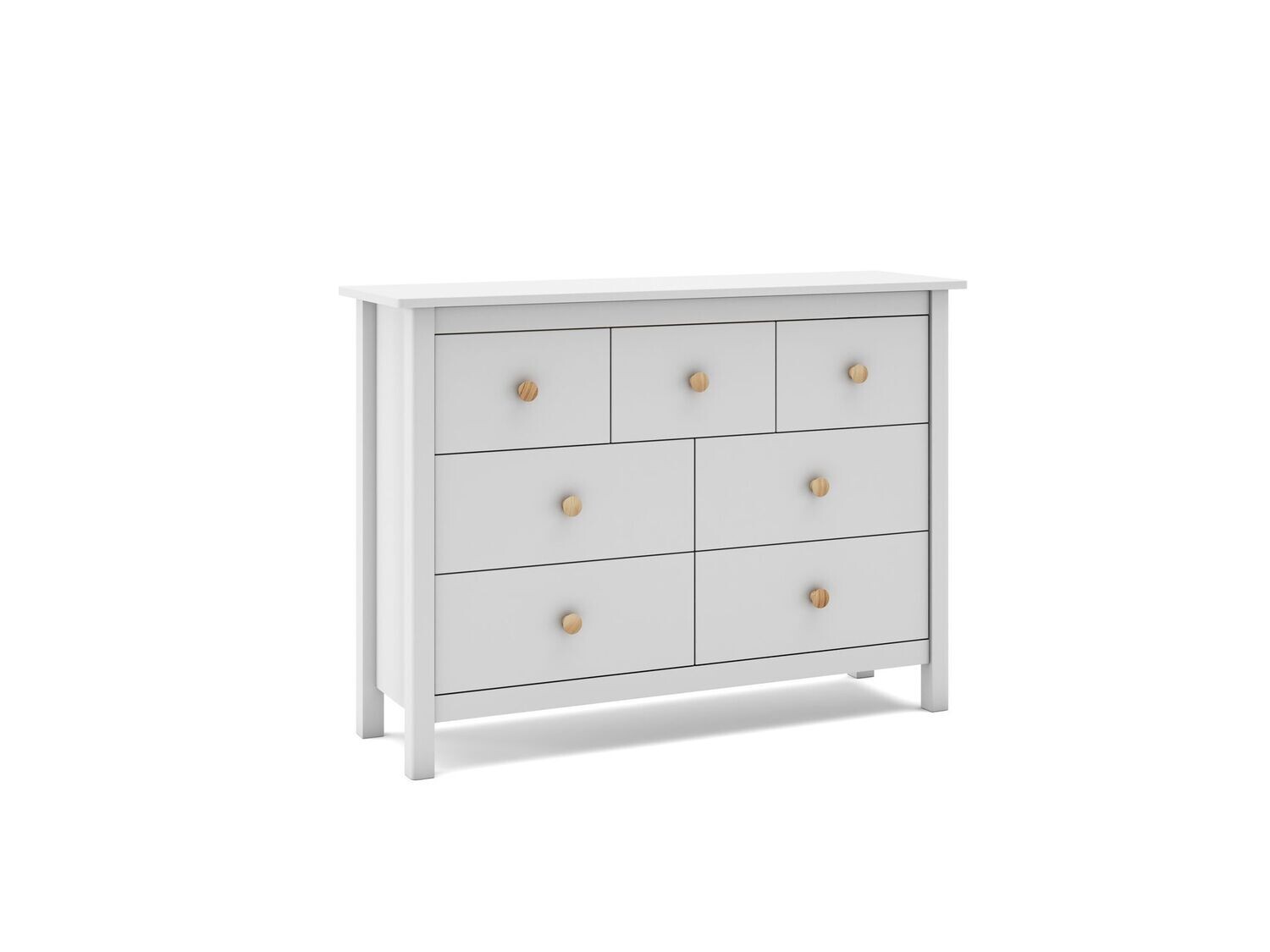 Comoda MAX 4 + 3 cajones blanco estilo nordico