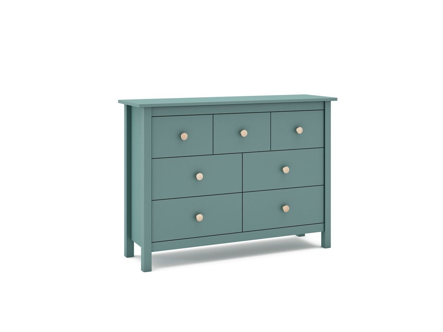 Comoda MAX 4 + 3 cajones verde petróleo estilo nordico